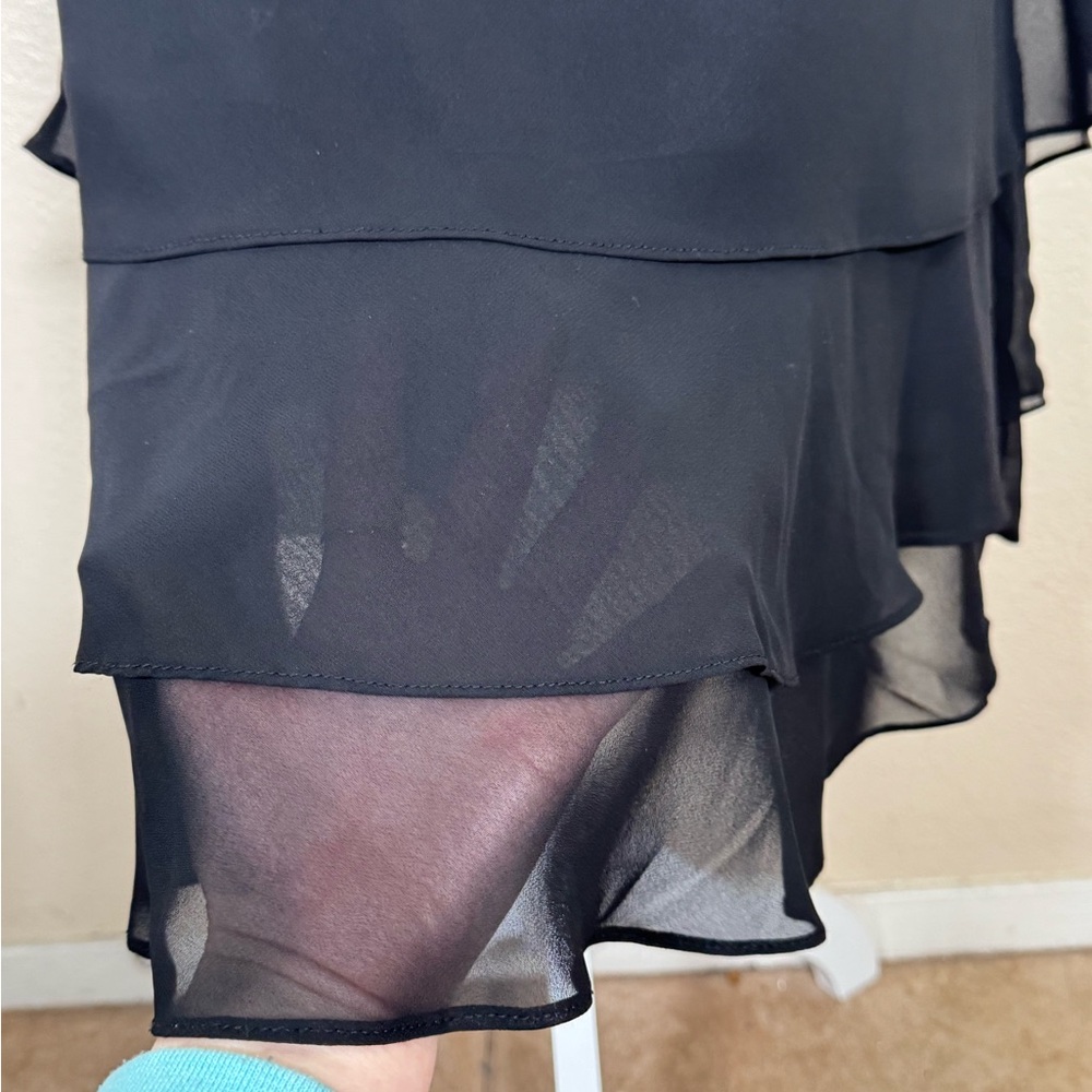 Vintage Alex Evenings Black Midi A-Line Skirt - Picture 7 of 10